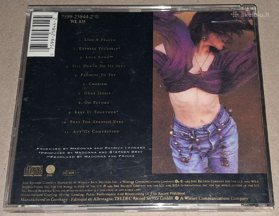 Madonna – Like A Prayer (Audio CD) - nuotraukos Nr. 2