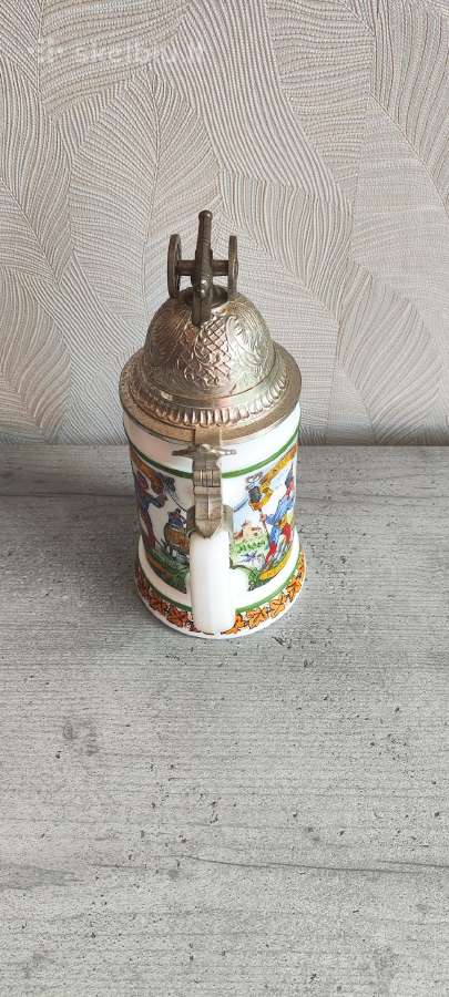 Kolekcinis vokiškas alaus bokalas Bmf su patranka - nuotraukos Nr. 4