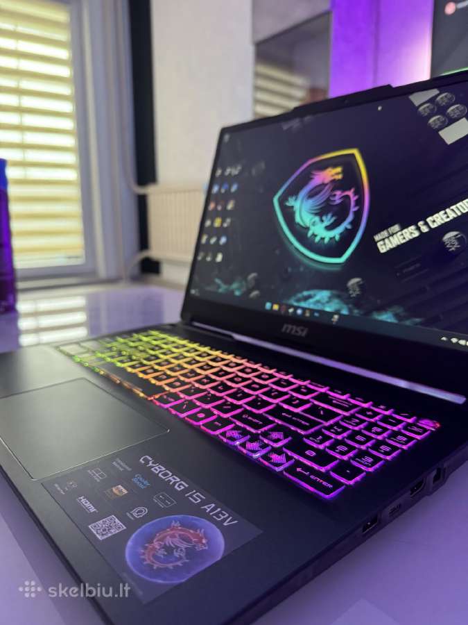 Msi Cyborg 15 A13v Rtx4060, i7-13620h, 144hz - nuotraukos Nr. 2