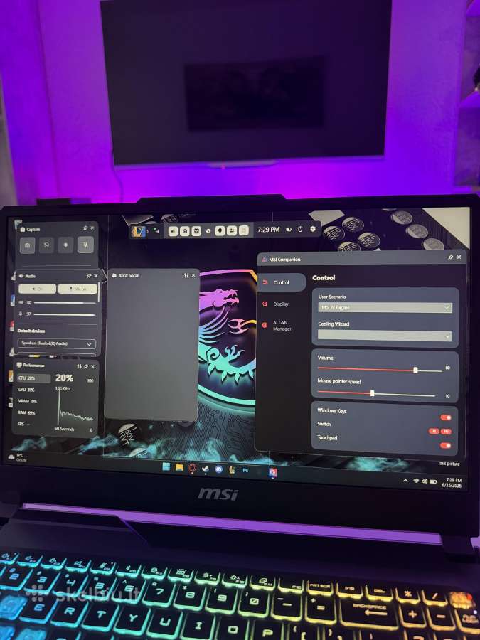 Msi Cyborg 15 A13v Rtx4060, i7-13620h, 144hz - nuotraukos Nr. 15
