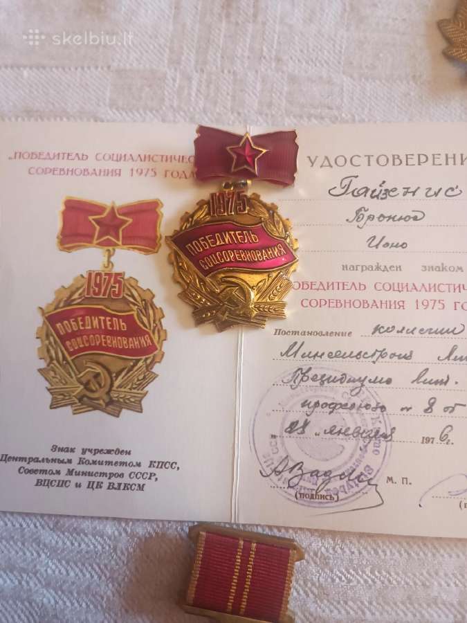 Sovietiniai medaliai su dokumentūra - nuotraukos Nr. 5