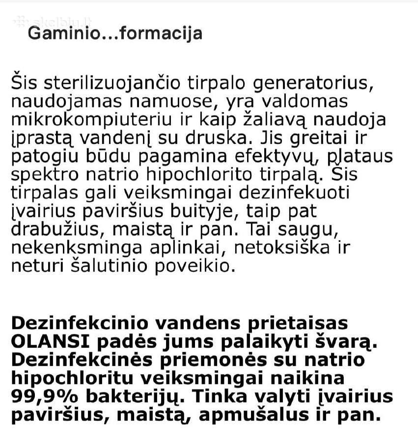 Olansi sterilizatorius/dezinfektorius - nuotraukos Nr. 4