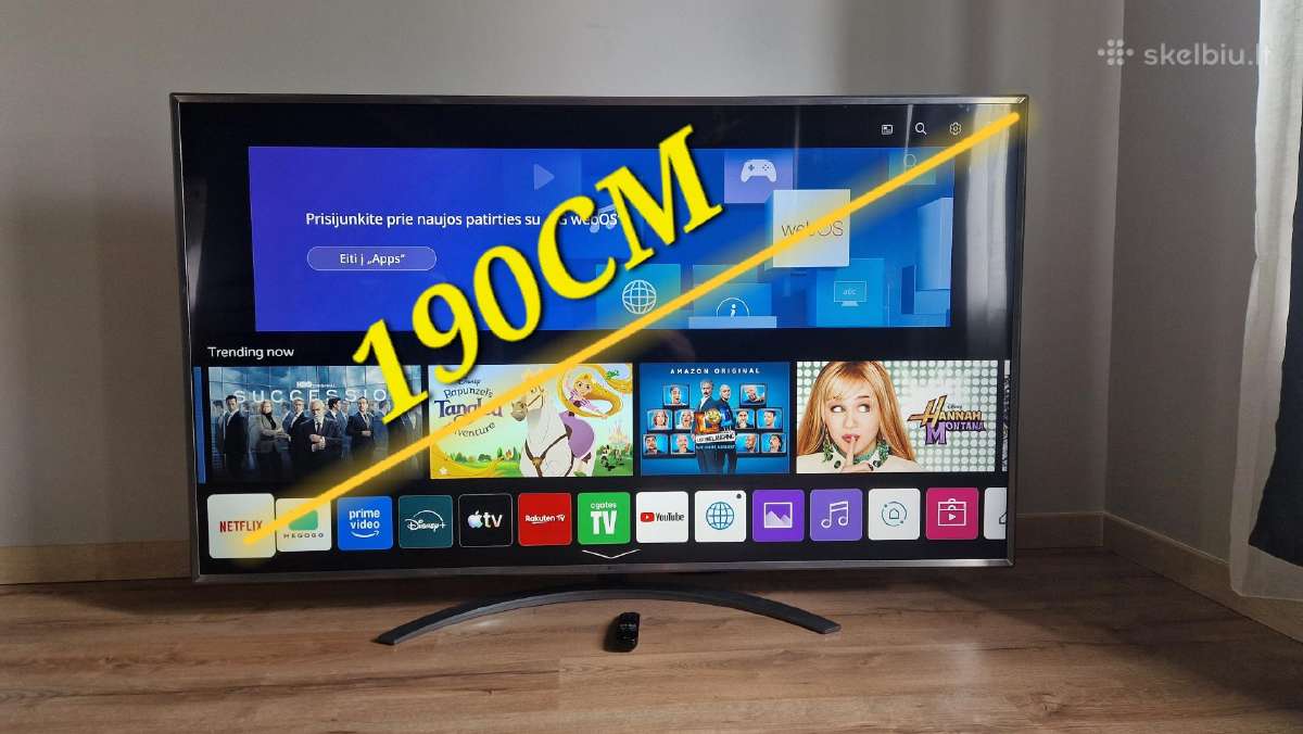 75 inch 190cm smart LG 4k TV televizorius 2021m