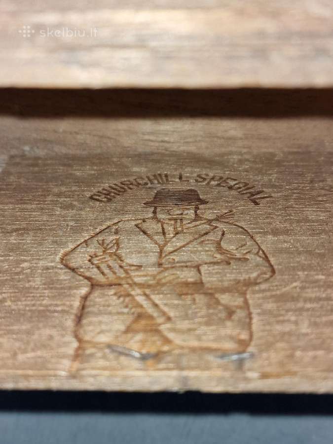 Originali „Churchill Specials“ cigarų dėžutė 1940m - nuotraukos Nr. 8