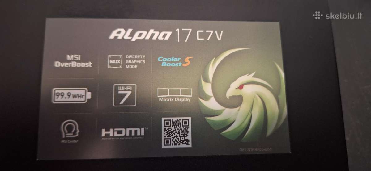 Msi Alpha 17c7v - nuotraukos Nr. 3