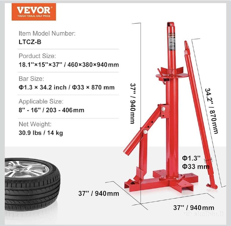 Vevor padangu keitimo mechanines stakles - nuotraukos Nr. 2