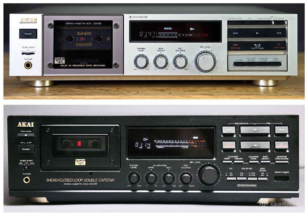 Kasetinė deka Akai GX-67; GX-52