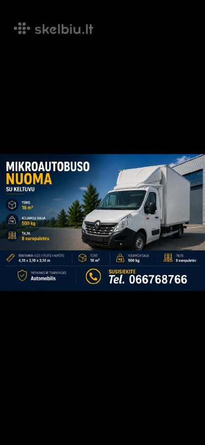 Mikroautobusų su buda liftu nuoma