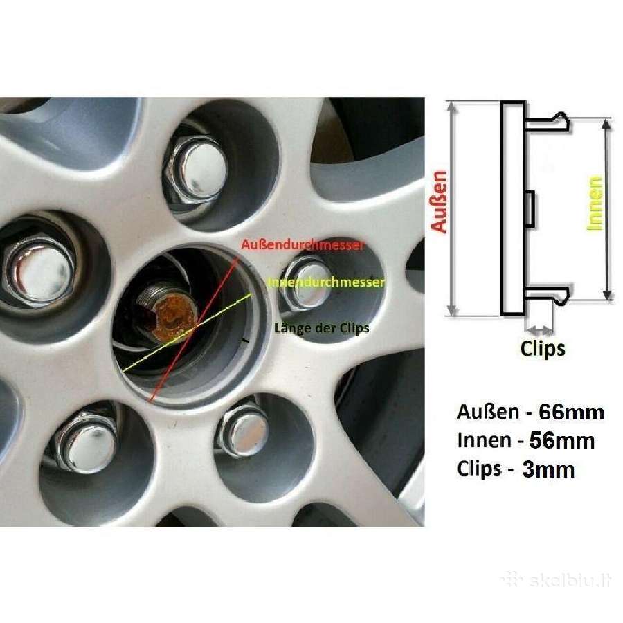Audi ratlankiu centriniai dangteliai 55mm-75mm - nuotraukos Nr. 18