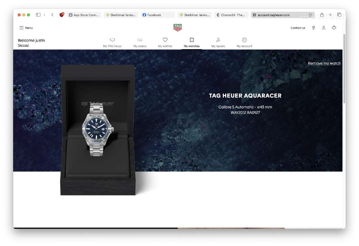 Tag Heuer Aquaracer Calibre 5 Automatic - nuotraukos Nr. 3