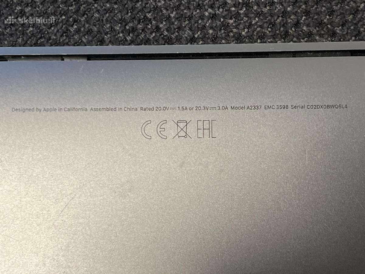 MacBook Air 2020 - nuotraukos Nr. 5