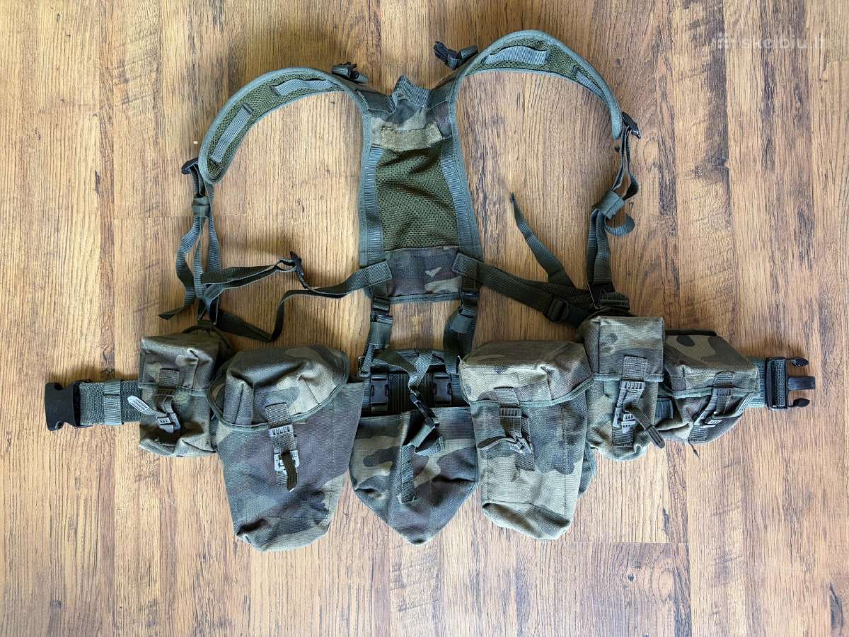 Karinis taktinis ekipuotės woodland diržas Plce