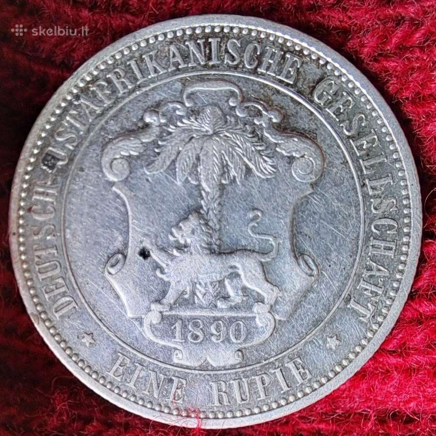 1890 Vokietijos Afrika 1 rupija - nuotraukos Nr. 2