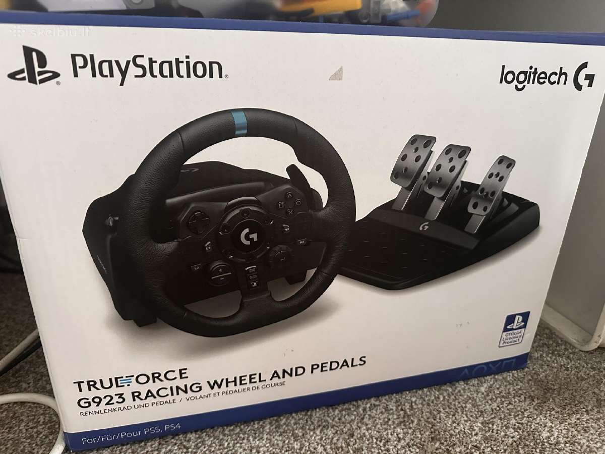 Logitech G923 Trueforce + pavarų svirtis