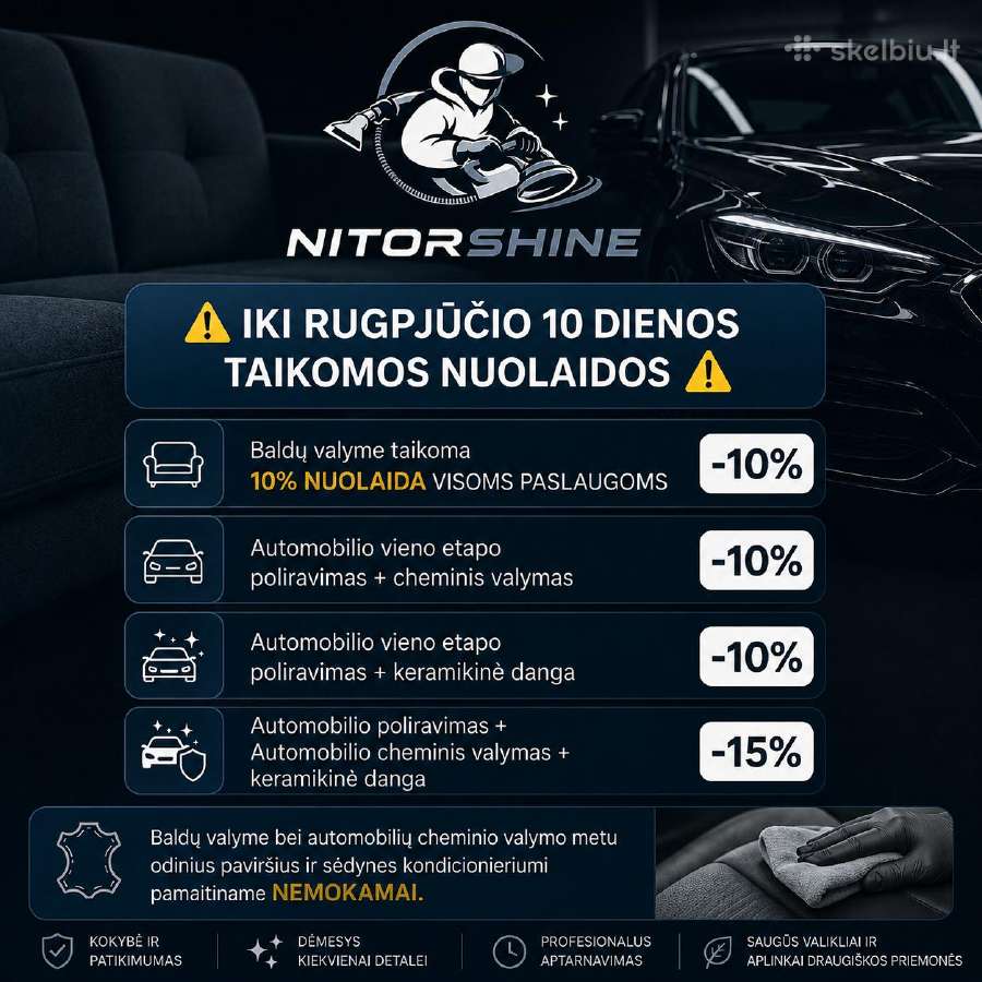 Nuolaidos Automobilio bei namų priežiūra. - nuotraukos Nr. 33