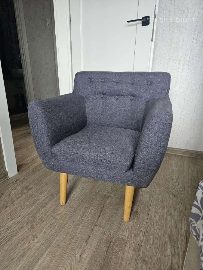 Pilkas vidaxl fotelis