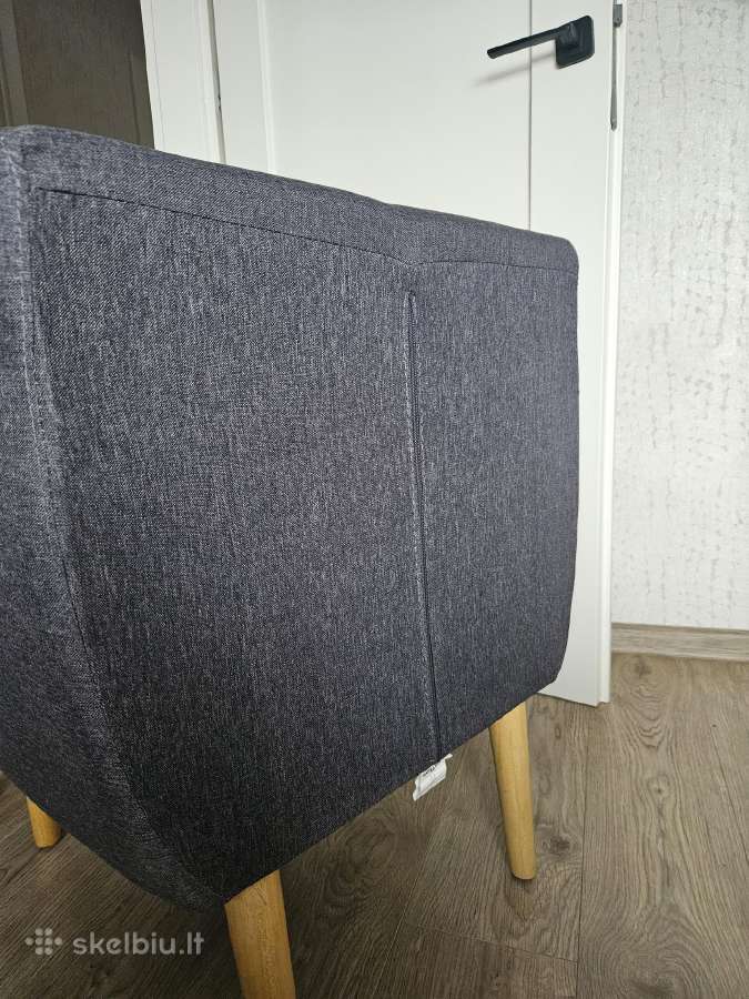 Pilkas vidaxl fotelis - nuotraukos Nr. 3