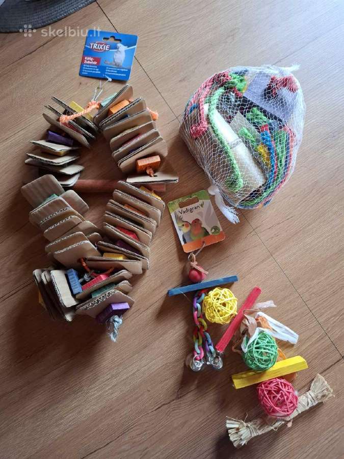 Žaislai didesnėms papūgoms 10 vnt. - nuotraukos Nr. 3
