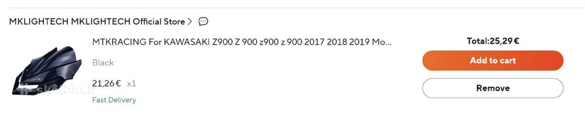 Kawasaki Z900 priekinis stiklas, sparnai,purvasaug - nuotraukos Nr. 6