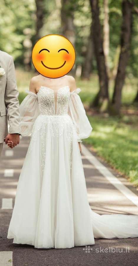 Anna Sposa vestuvinė suknelė + nuimamos rankovės - nuotraukos Nr. 4