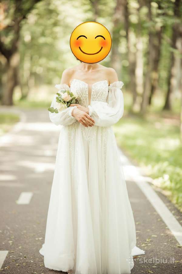 Anna Sposa vestuvinė suknelė + nuimamos rankovės - nuotraukos Nr. 5