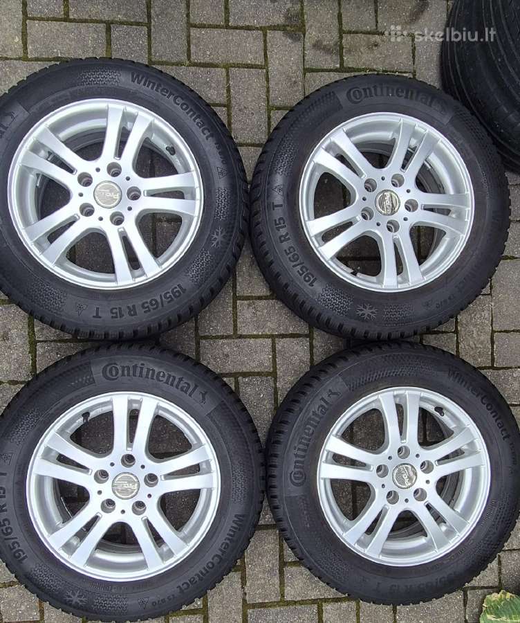 VW lieti ratai su žieminėm padangom R15
