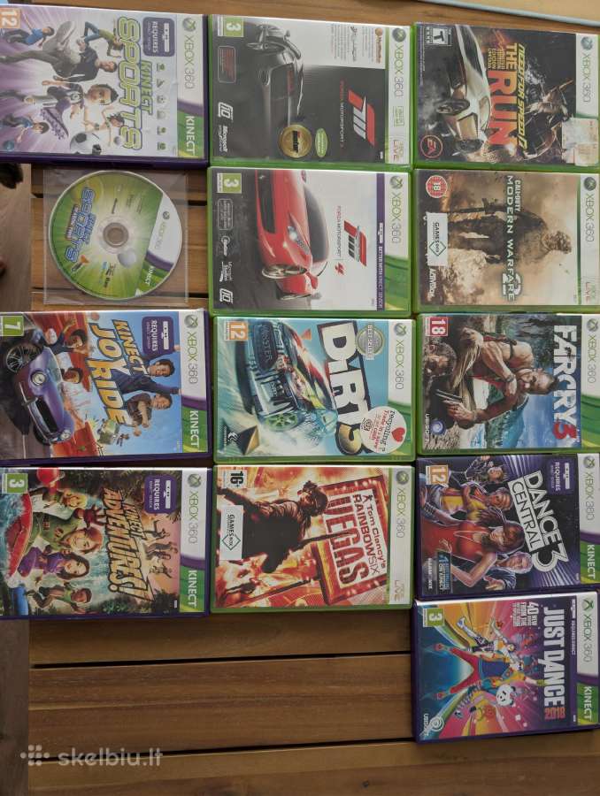 Xbox 360 kinect ir zaidimai