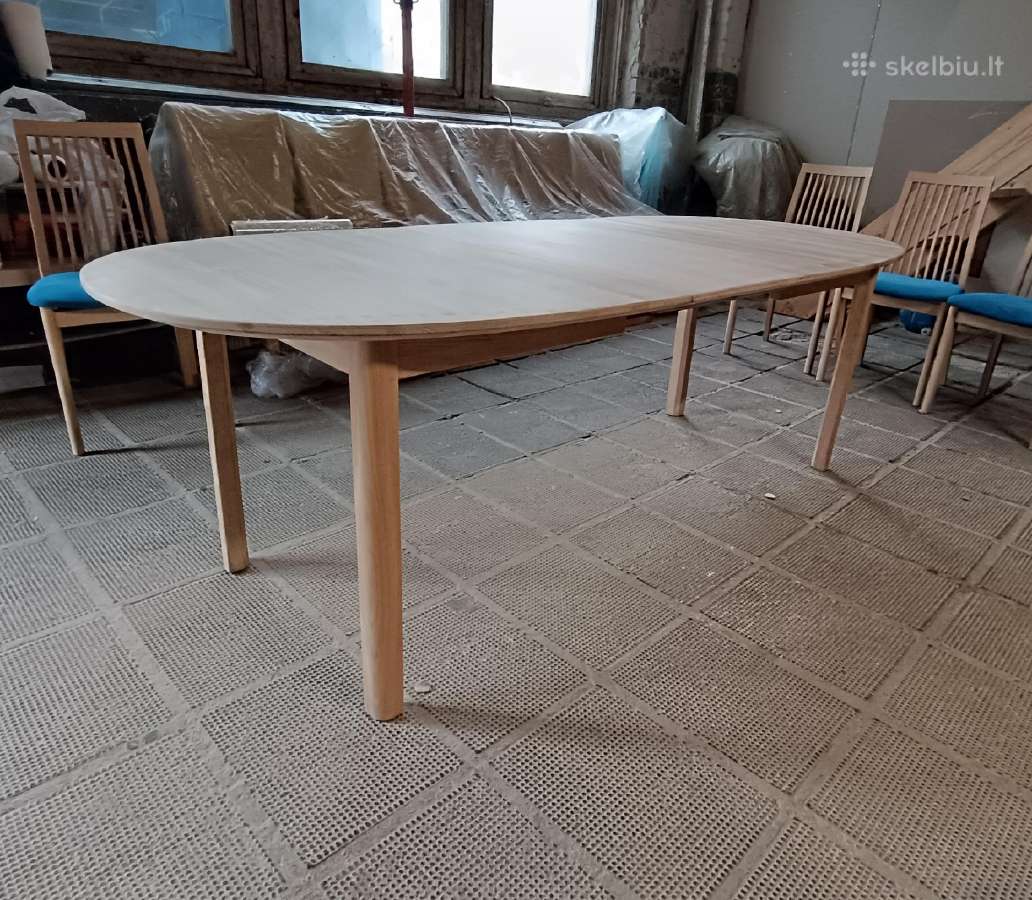 Ovalus Stalas +7 kėdės iš Danijos - nuotraukos Nr. 7