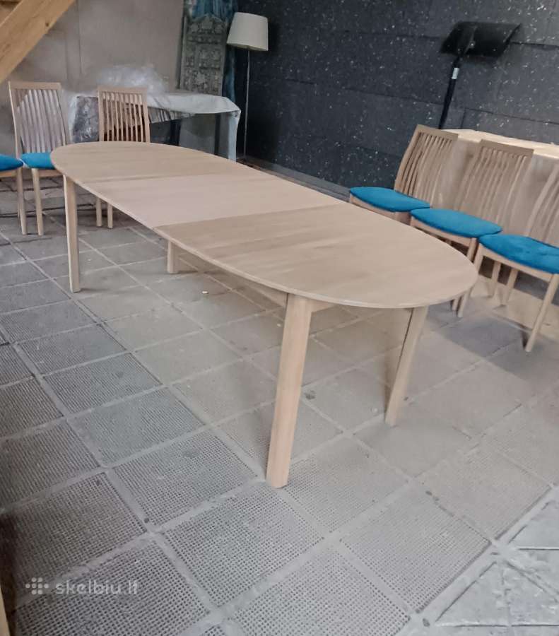 Ovalus Stalas +7 kėdės iš Danijos - nuotraukos Nr. 11