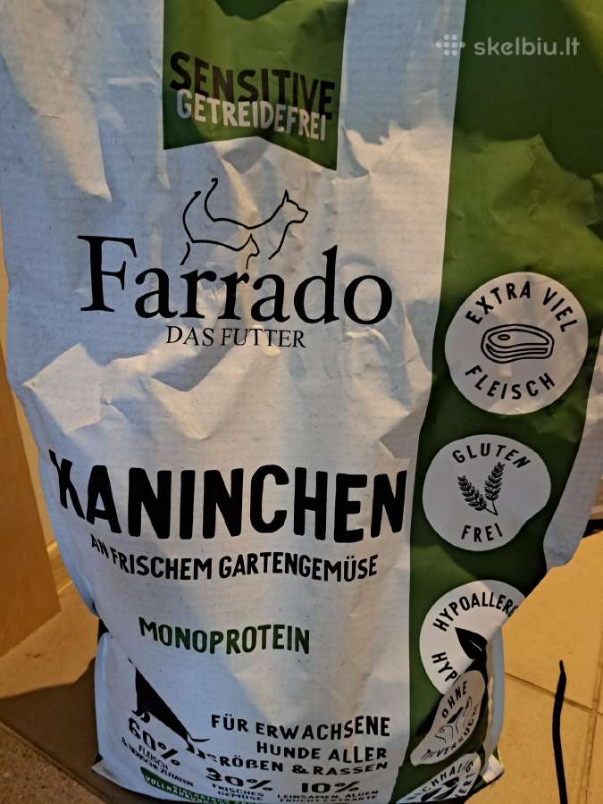 Farrado su triušiena, sausas begrūdis maistas