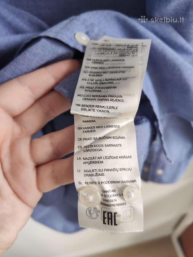 Gant Poplin Vyriški Marškiniai - nuotraukos Nr. 6