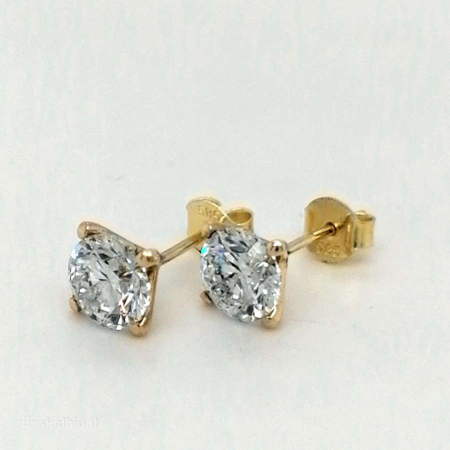 Aukso pusetai su LG briliantais (2.55ct) - nuotraukos Nr. 4