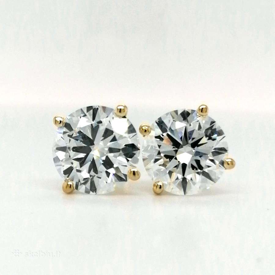 Aukso pusetai su LG briliantais (2.55ct) - nuotraukos Nr. 6