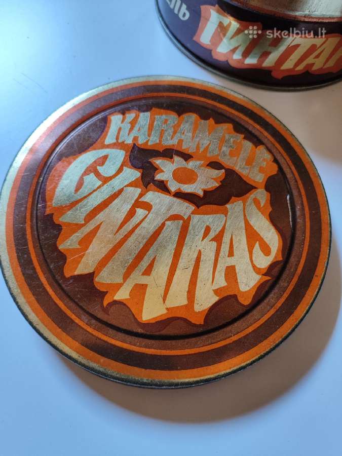 Metalinės dėžutės 2 vnt. "Karamelė Gintaras" - nuotraukos Nr. 2