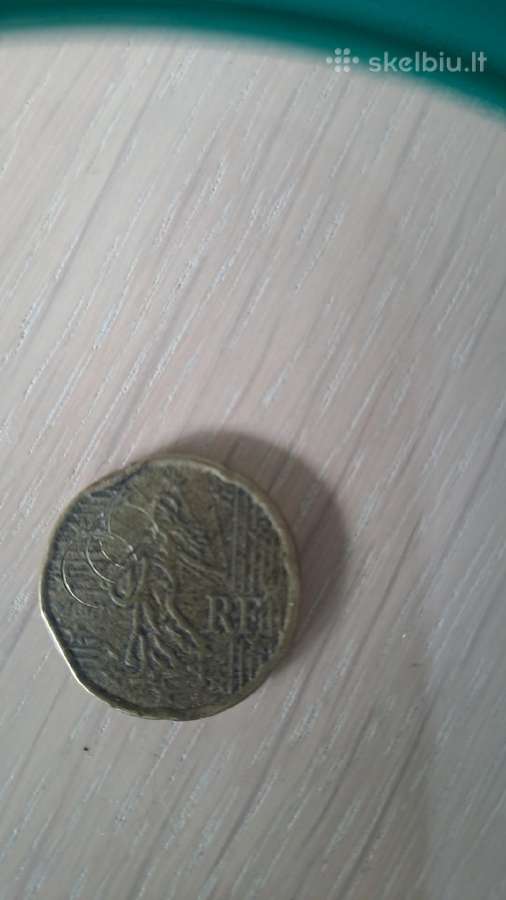 Moneta 20€ centu deformuota 2001m. - nuotraukos Nr. 2