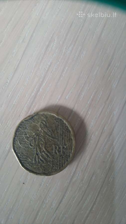Moneta 20€ centu deformuota 2001m. - nuotraukos Nr. 3