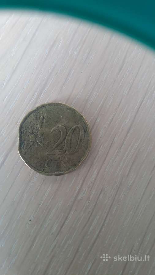 Moneta 20€ centu deformuota 2001m. - nuotraukos Nr. 4