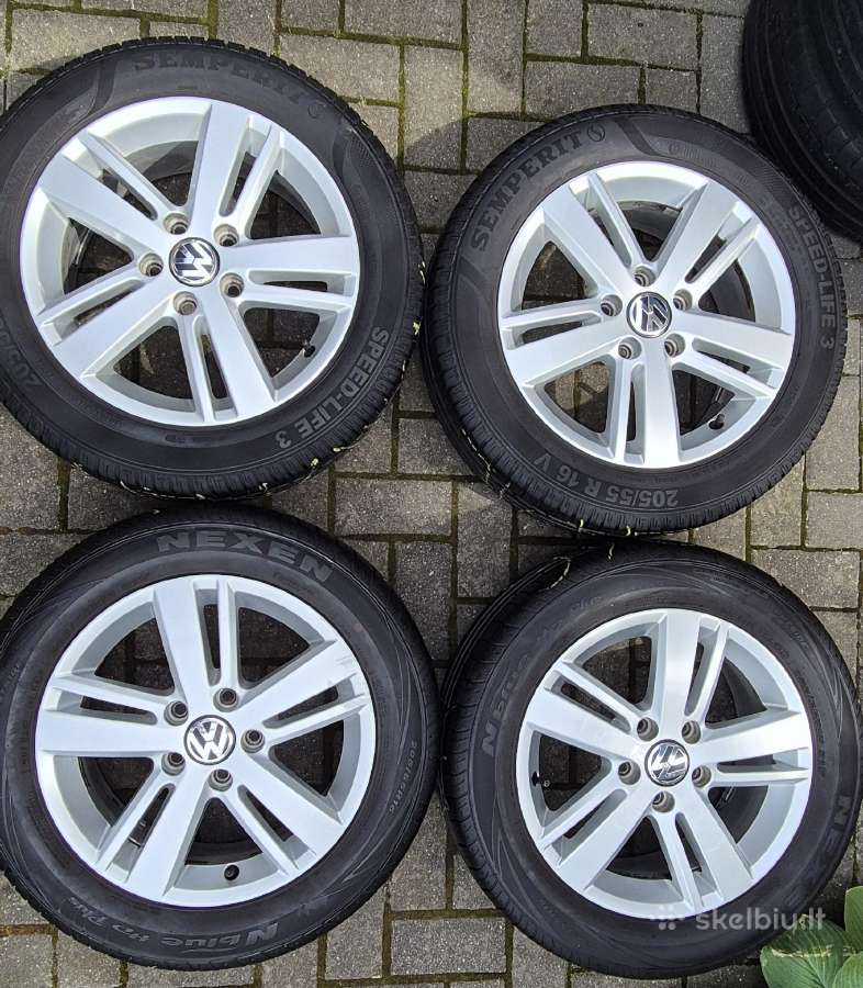 Originalūs VW diskai R16 su vasarinėm padangom