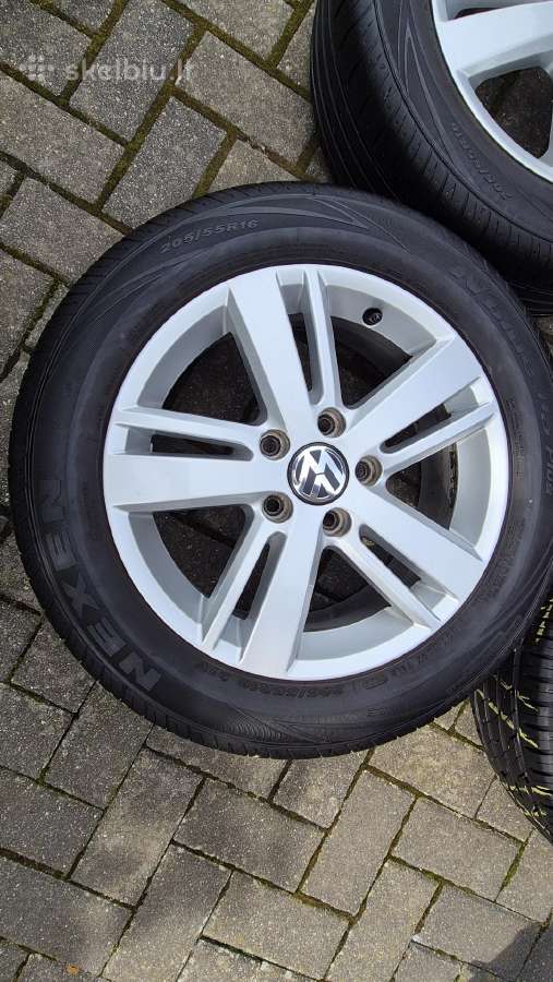 Originalūs VW diskai R16 su vasarinėm padangom - nuotraukos Nr. 3
