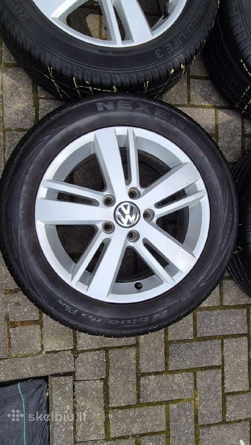 Originalūs VW diskai R16 su vasarinėm padangom - nuotraukos Nr. 5