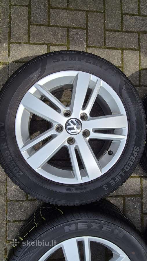Originalūs VW diskai R16 su vasarinėm padangom - nuotraukos Nr. 7