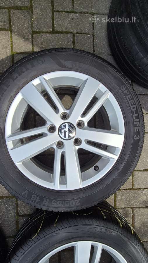 Originalūs VW diskai R16 su vasarinėm padangom - nuotraukos Nr. 9