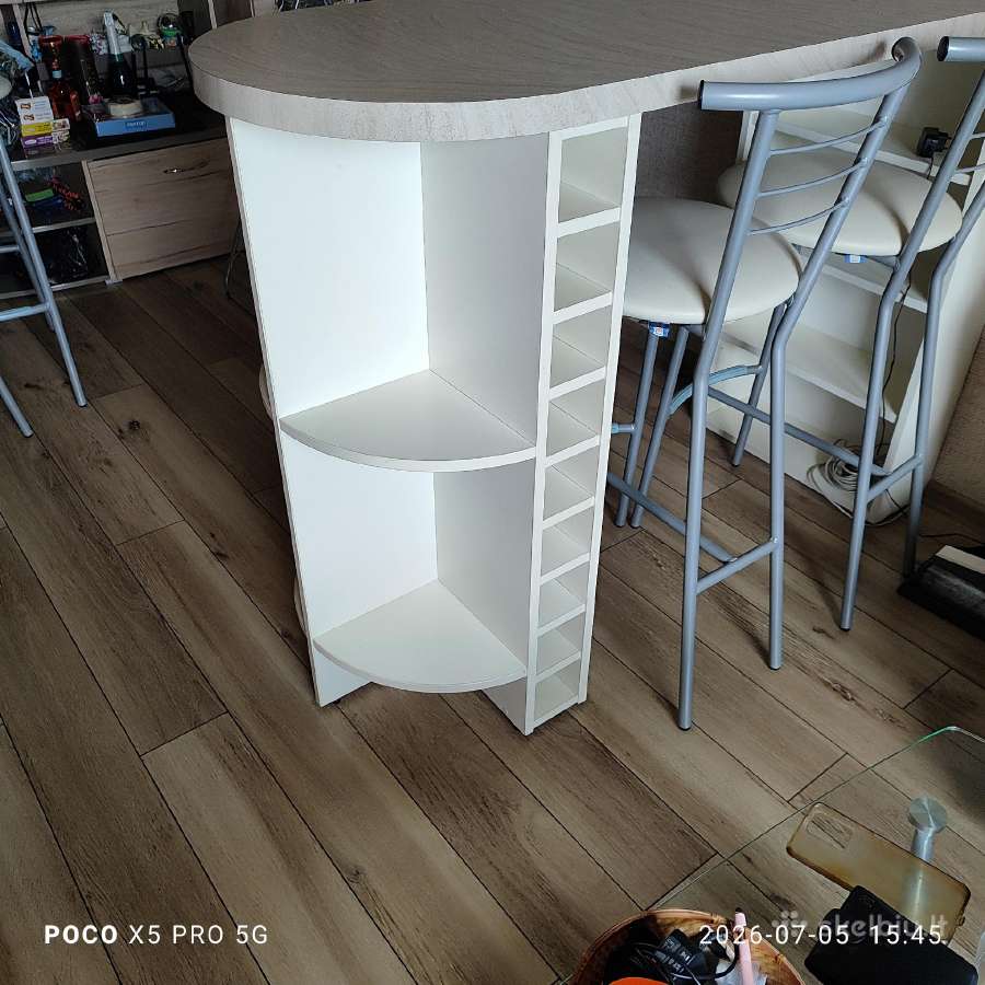 Baras aukštis 106 plotis 57 ilgis 146 ir 4 kėdes - nuotraukos Nr. 3