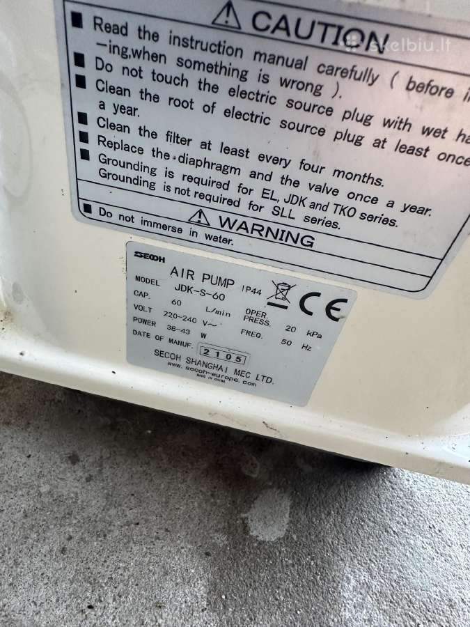 Parduodama naudota orapūtė Secoh Jdk-s-60 - nuotraukos Nr. 2