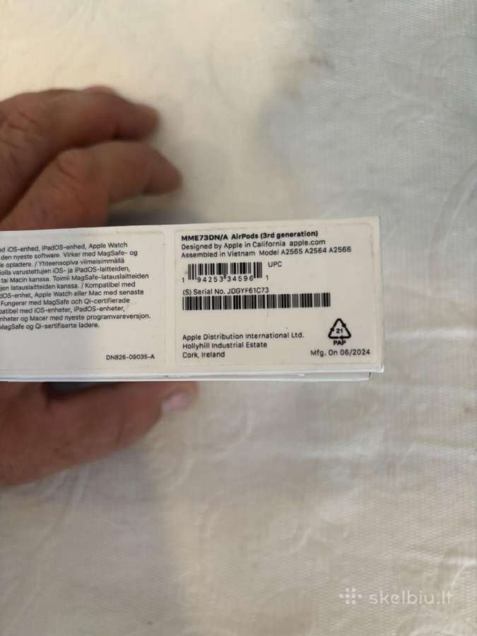 Airpods 3rd generation ausinės Apple - nuotraukos Nr. 3