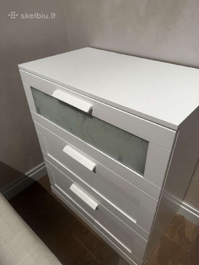 Ikea Brimnes komoda, balta, 3 stalčių