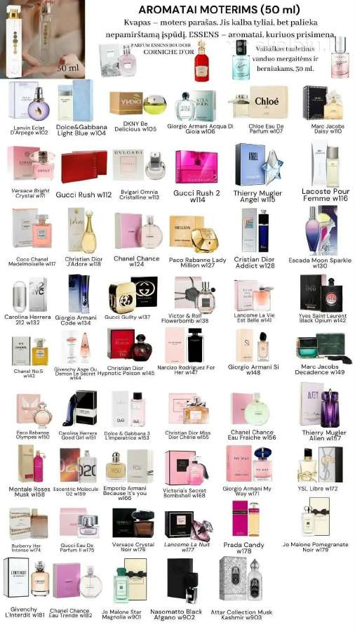 25 € už 50 ml. Kokybiški kvepalų ekvivalentai. - nuotraukos Nr. 6