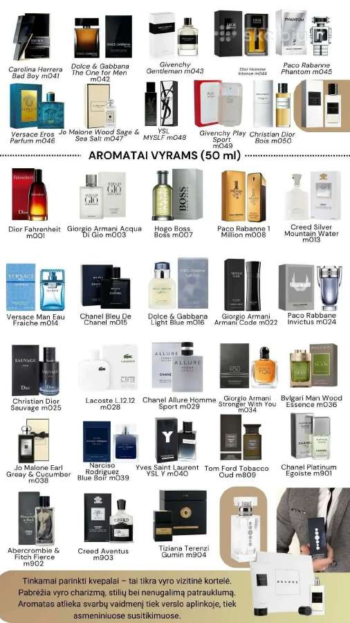 25 € už 50 ml. Kokybiški kvepalų ekvivalentai. - nuotraukos Nr. 8