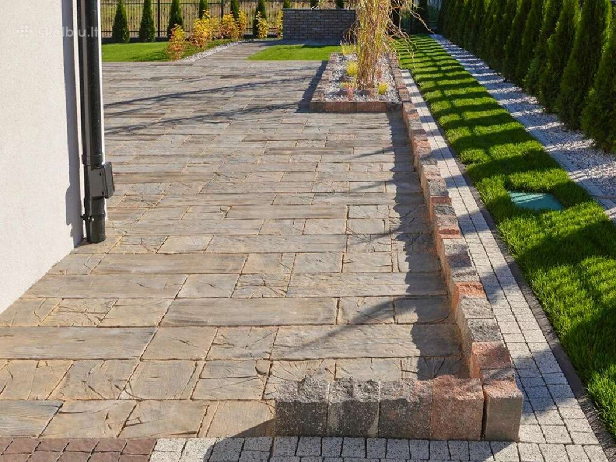 Medžio imitacijos betoninės terasos plytelės - nuotraukos Nr. 7