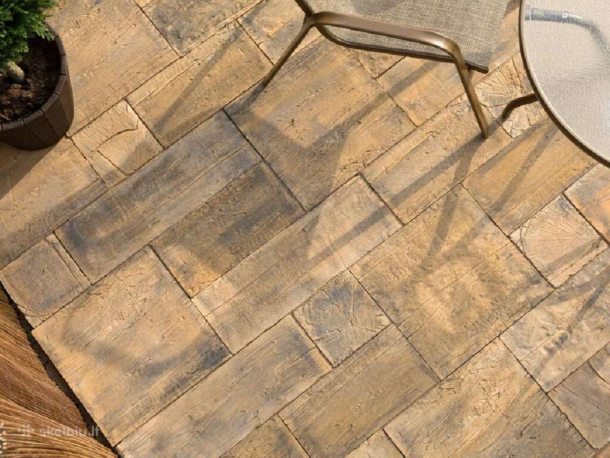 Medžio imitacijos betoninės terasos plytelės - nuotraukos Nr. 5